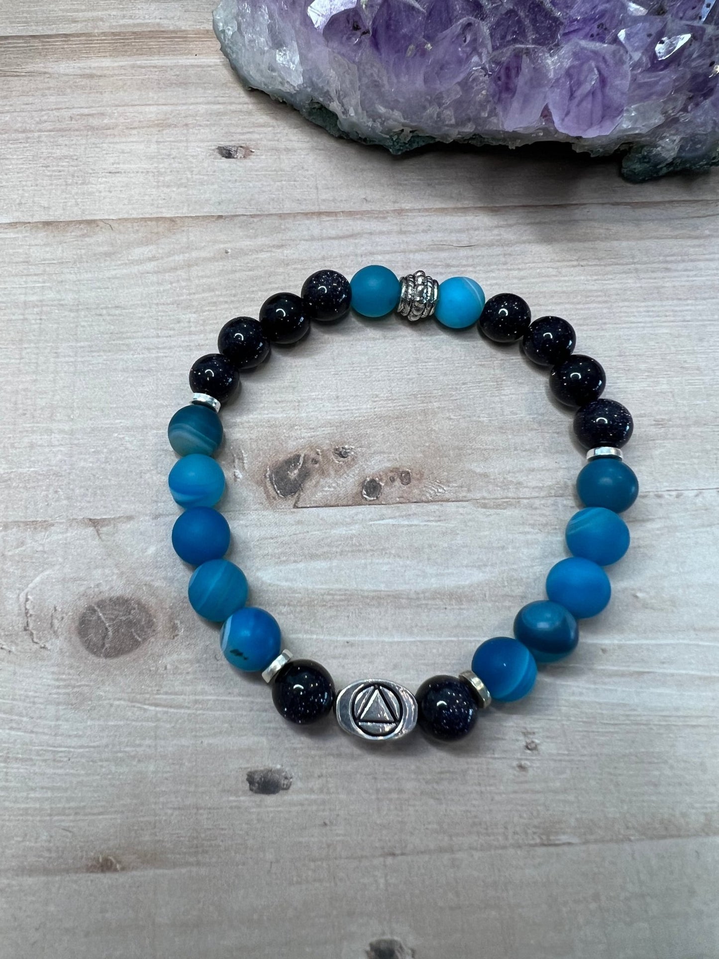 AA Blue Agate Gemstone Bracelet - Merlscreations