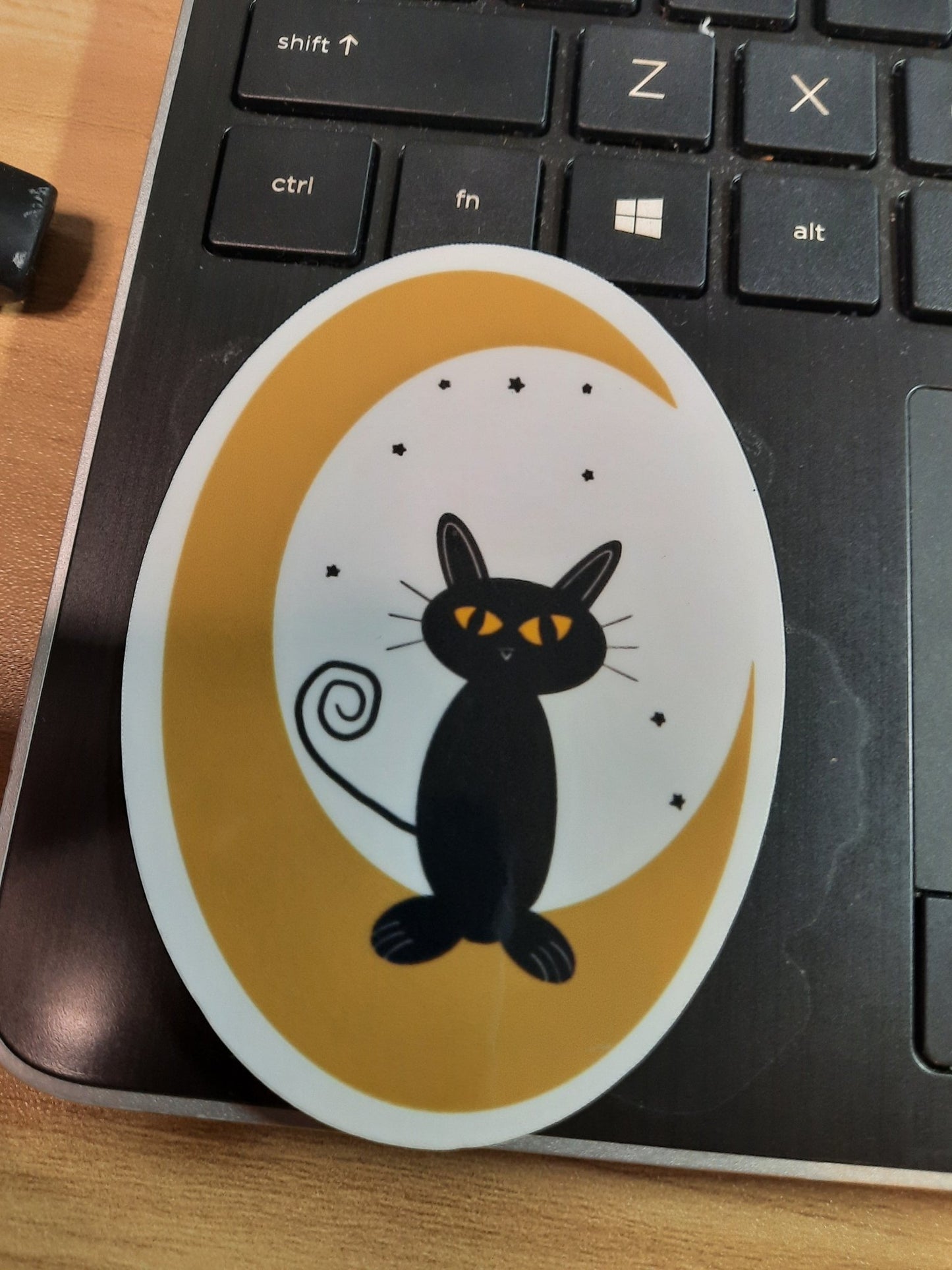 Black Cat Sticker - Merlscreations