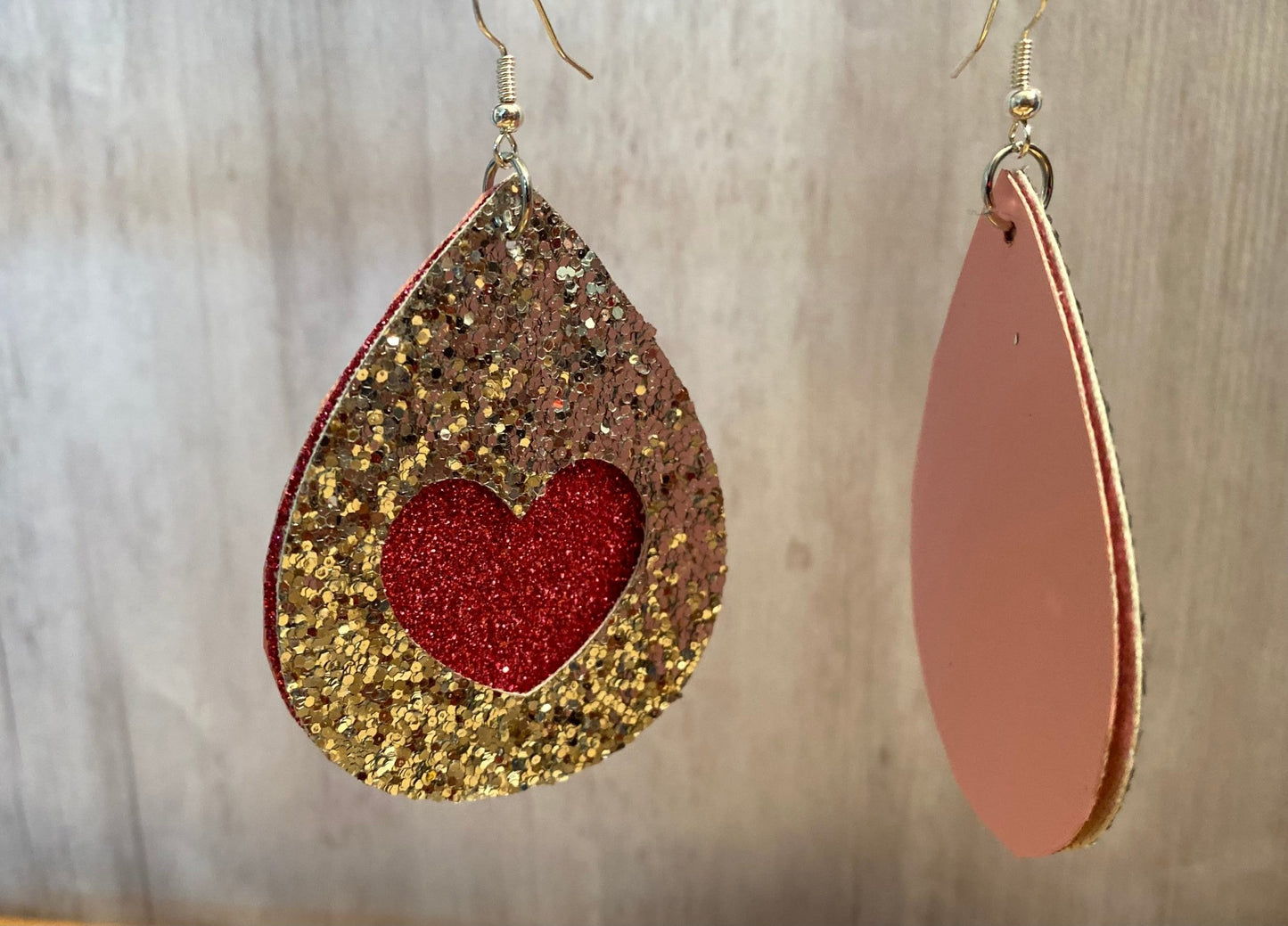 Heart Teardrop Earrings - Merlscreations