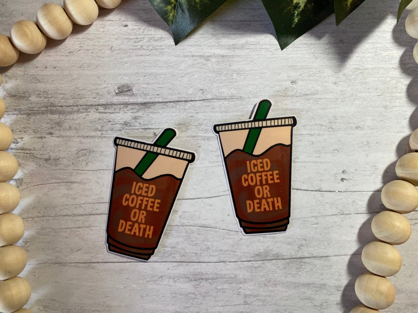 Ice Coffee or Death Sticker - Merlscreations