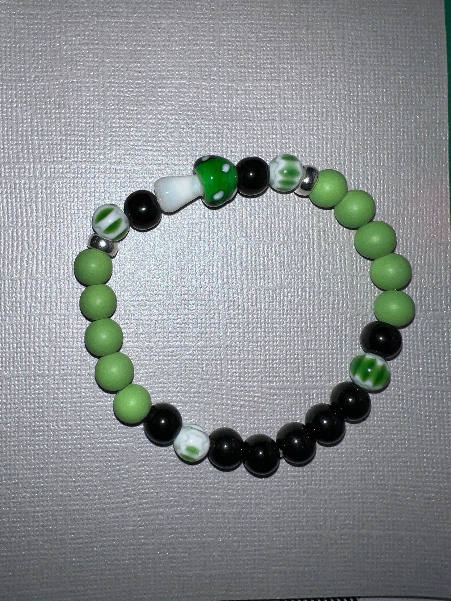 Green Mushroom Bracelet