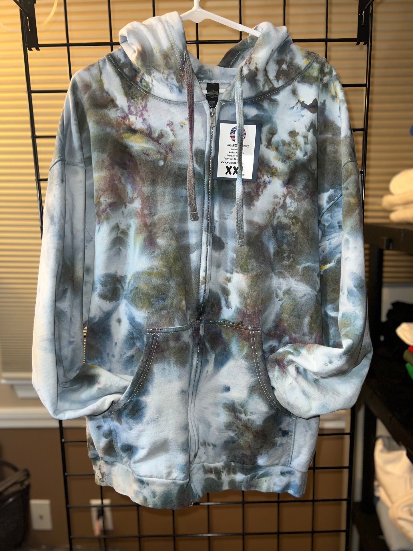 702 XXL Heavy Metal Zip Up Hoodie