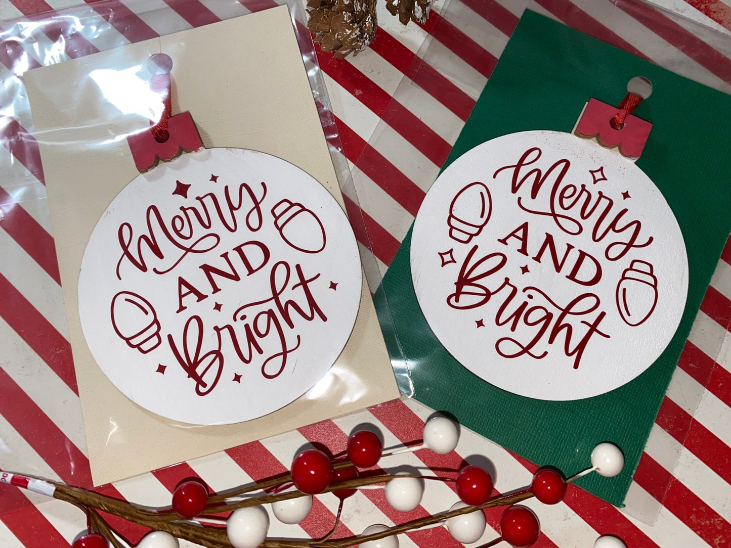 Merry and Bright Ornaments - Merlscreations