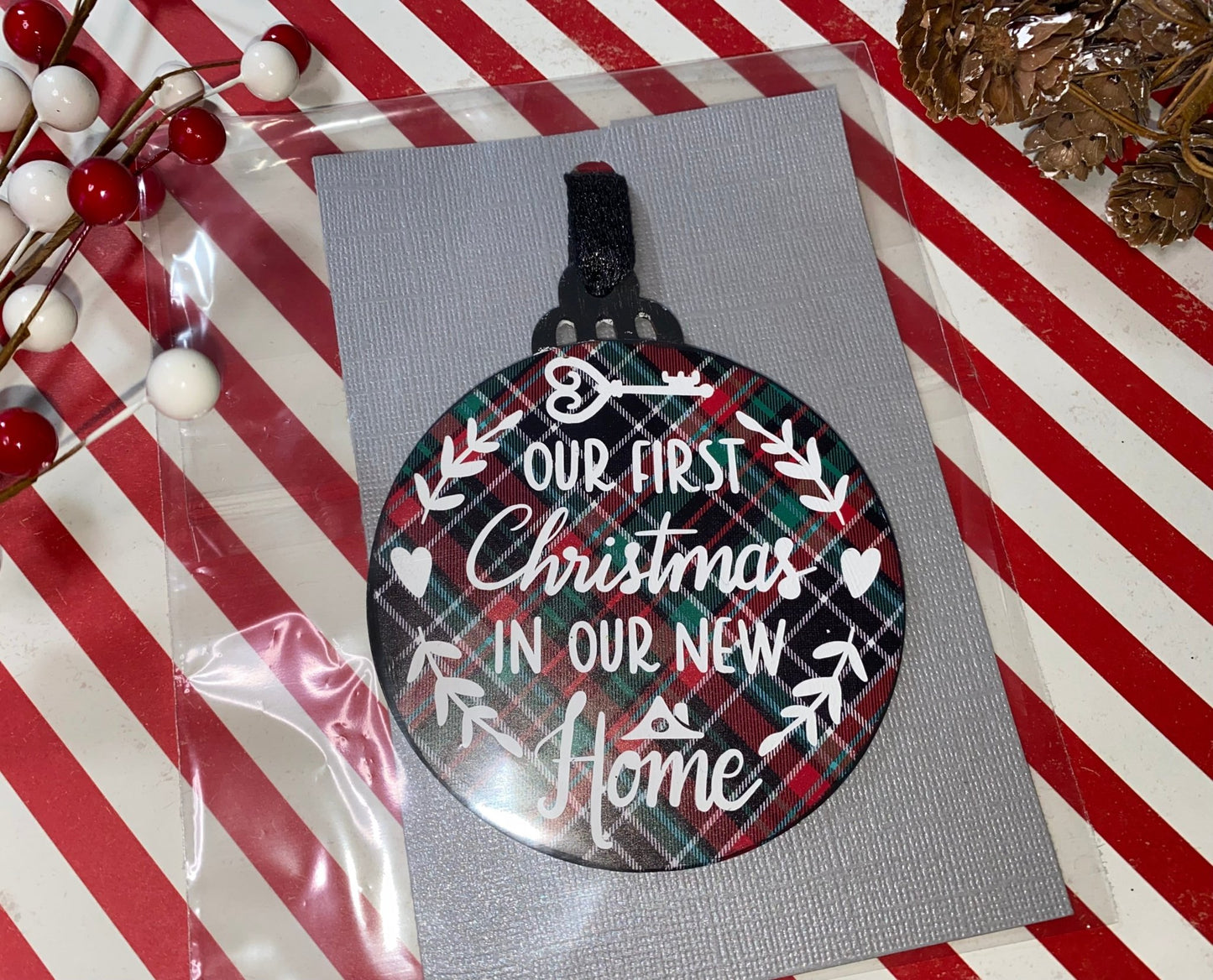 Our 1ST Christmas in our new home ornaments - Merlscreations