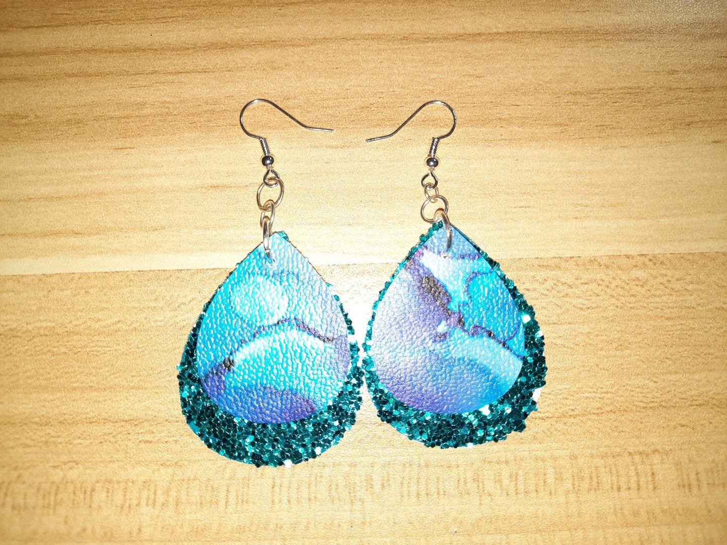 Teal Watercolor Drops - Merlscreations