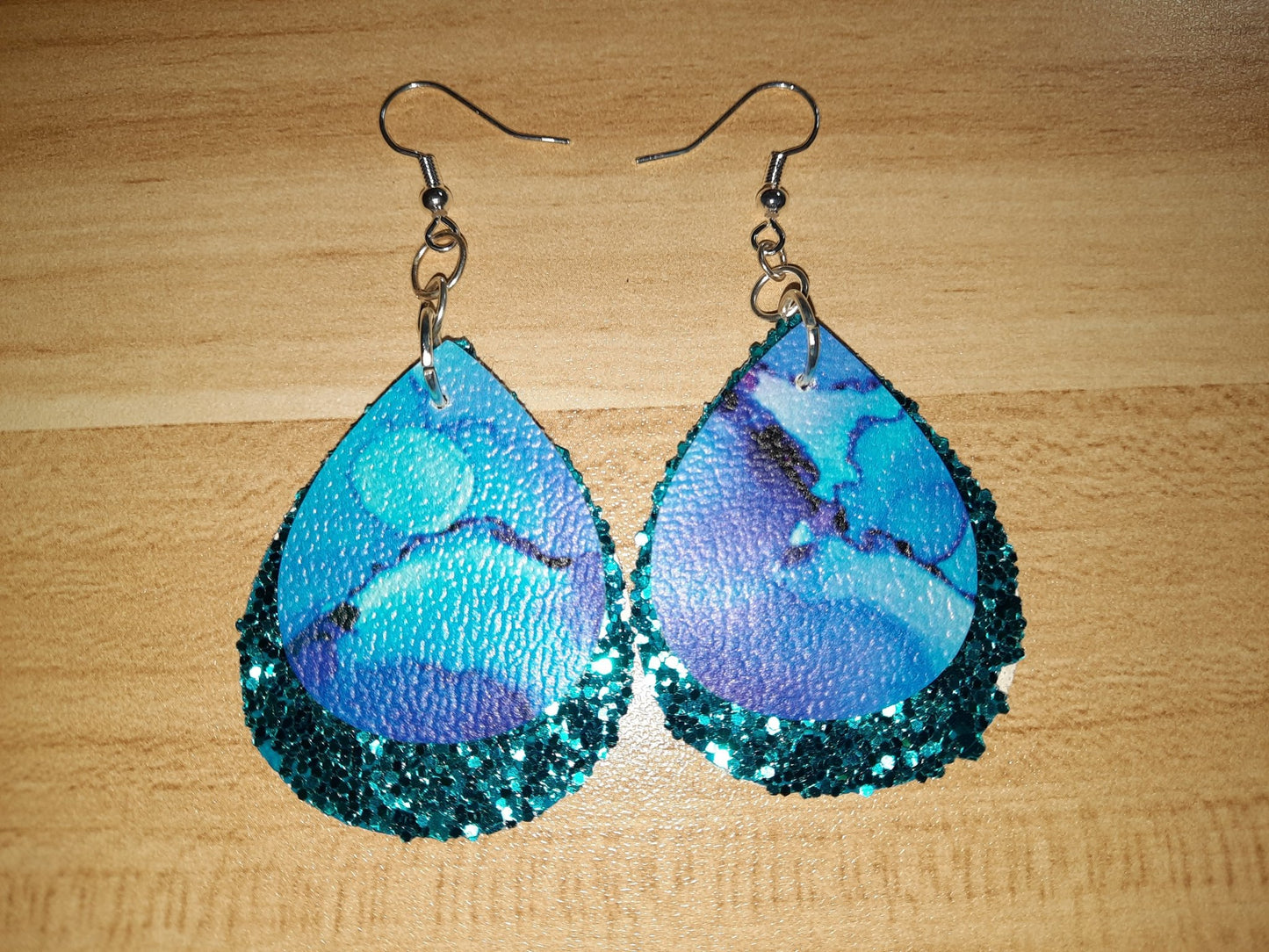 Teal Watercolor Drops - Merlscreations