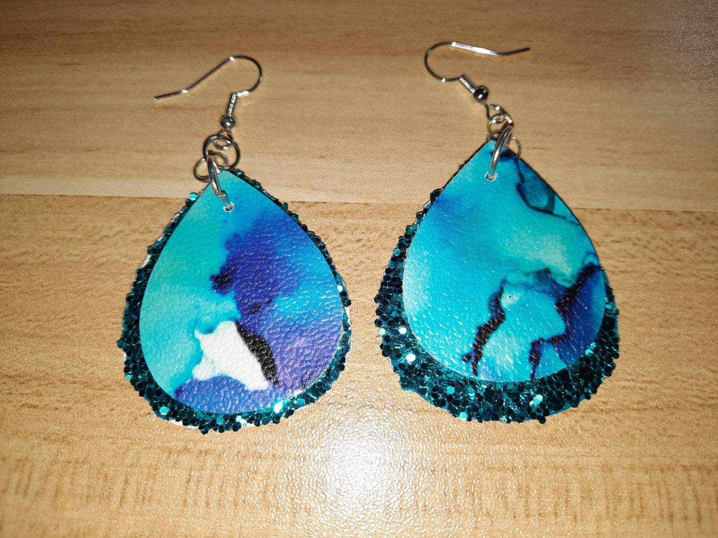Teal Watercolor Drops - Merlscreations