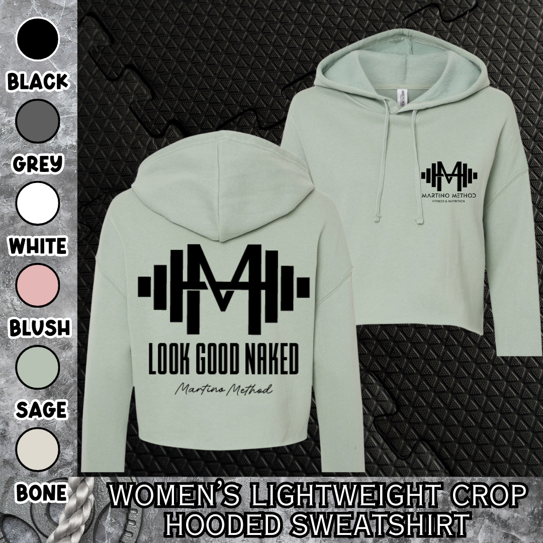 Women's Lightweight Crop HOODED Sweatshirt