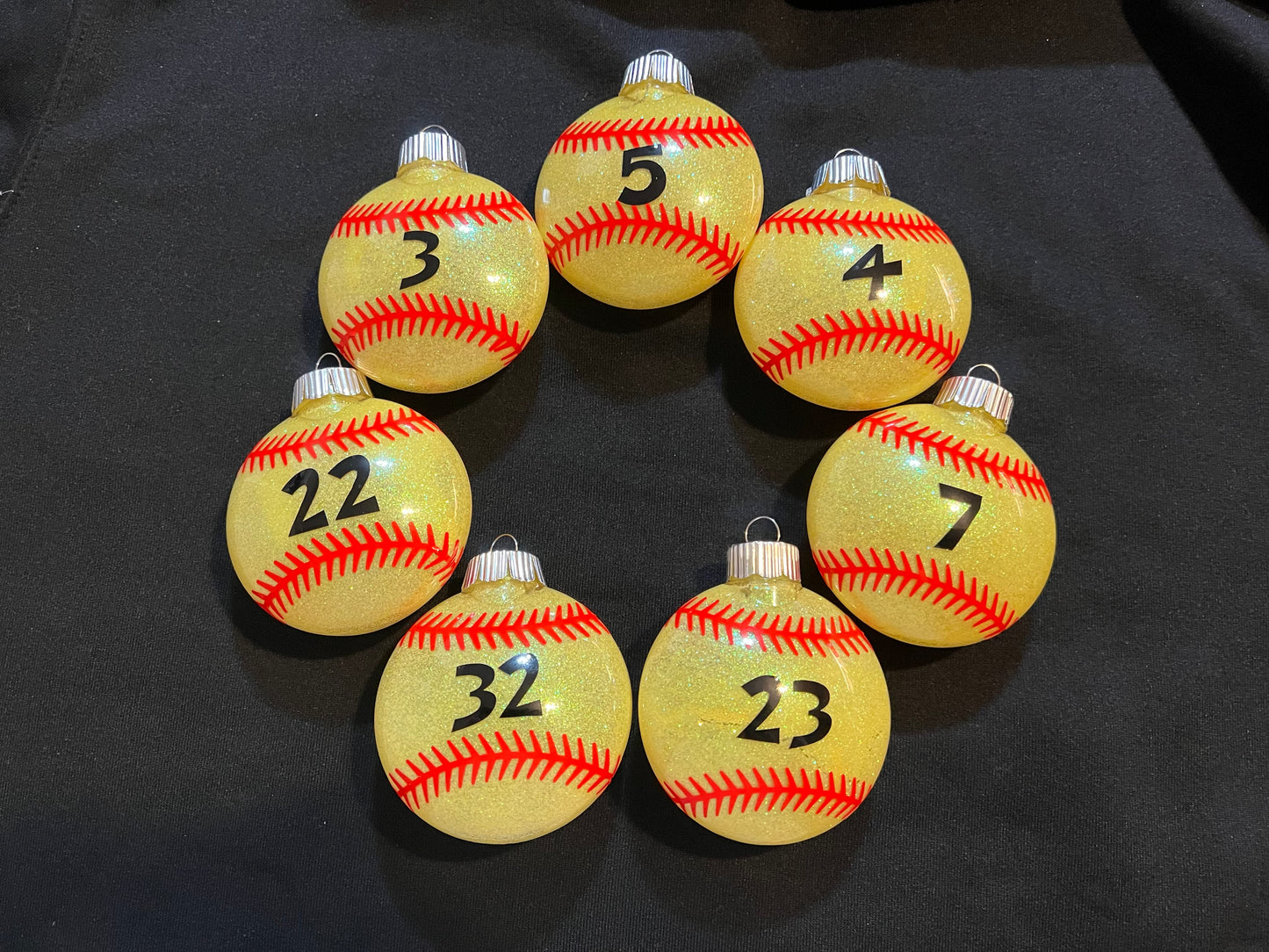 Softball Christmas Ornaments