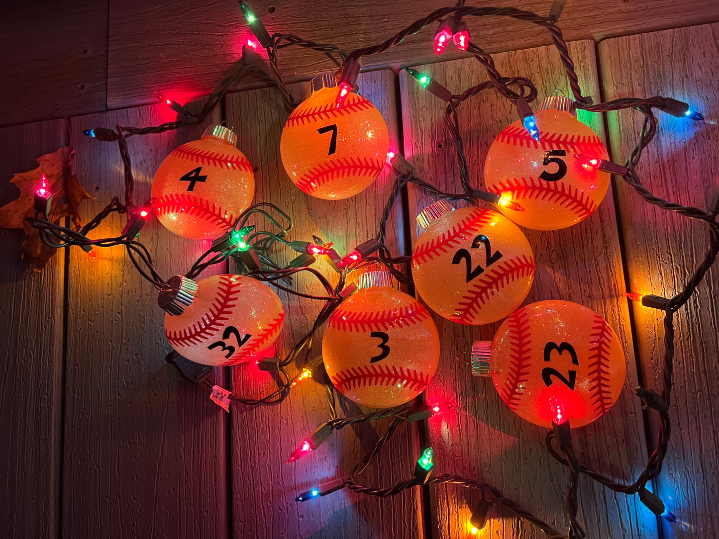 Softball Christmas Ornaments