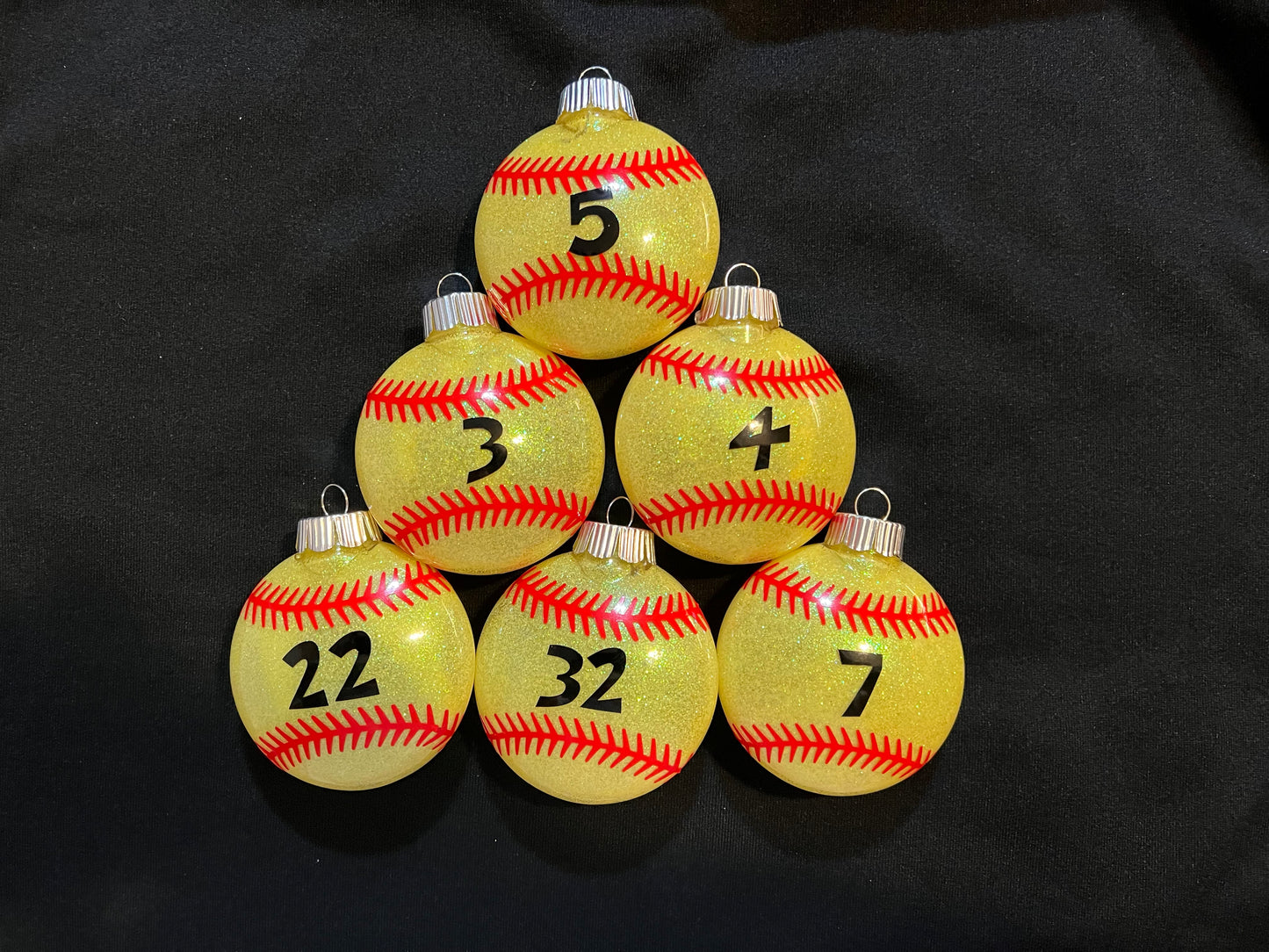 Softball Christmas Ornaments