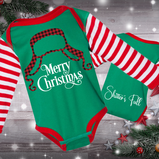 Merry Christmas Shitter's Full Christmas Vacation Funny Baby Body Suit