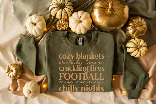 Cozy Blankets Crunchy Leaves Sweatshirt