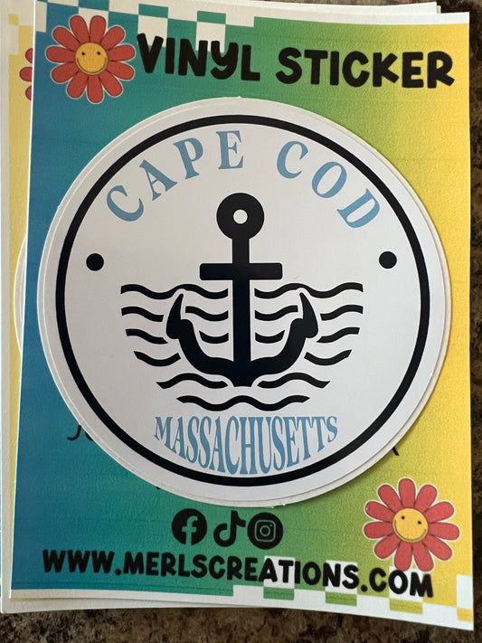 Cape Cod Circle Vinyl Sticker