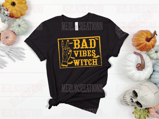 Bad Vibes Witch T-Shirt - Merlscreations