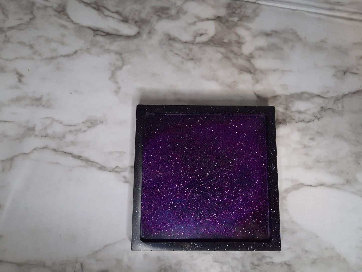 Black and Purple Coaster - Merlscreations