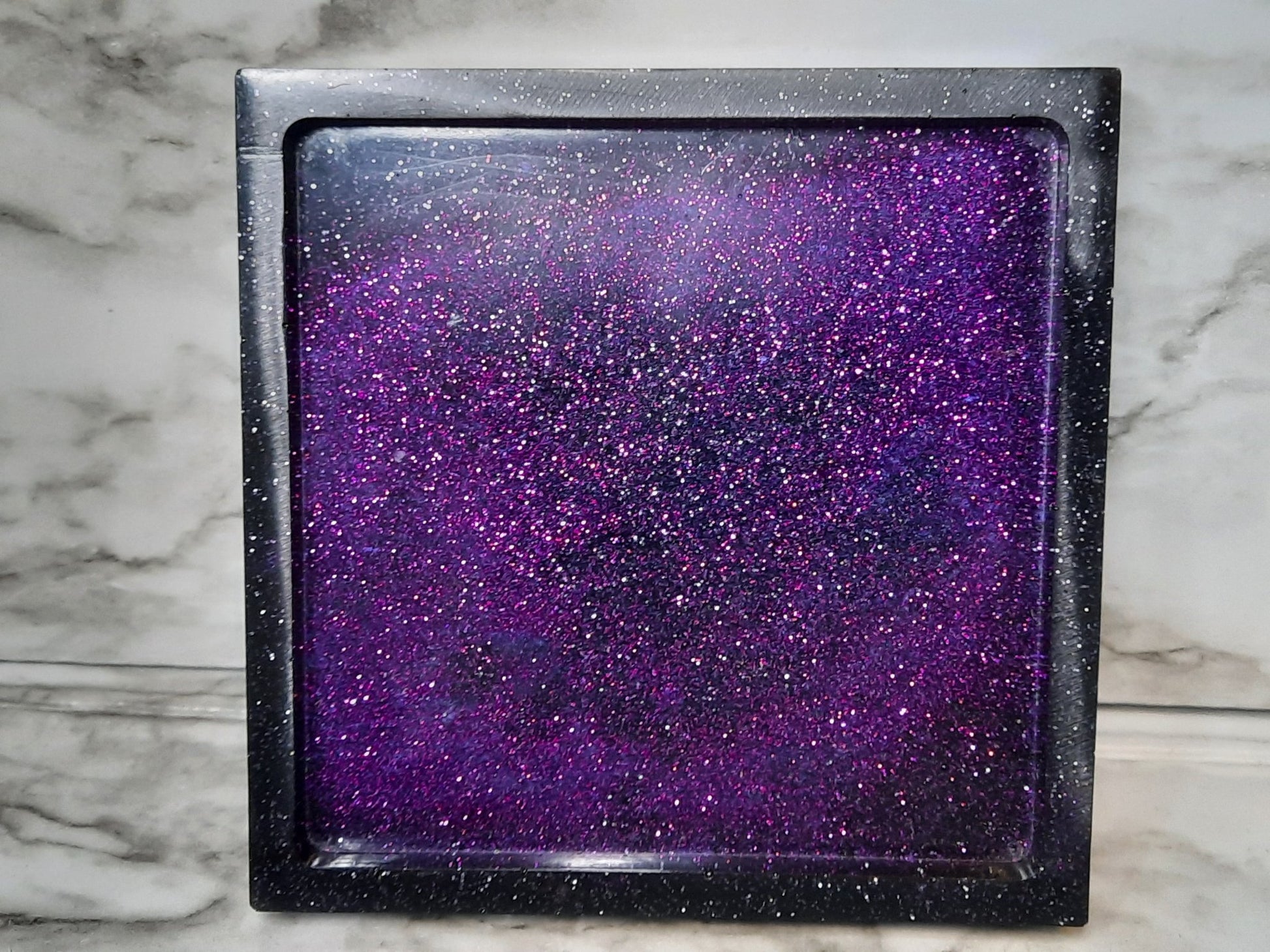 Black and Purple Coaster - Merlscreations