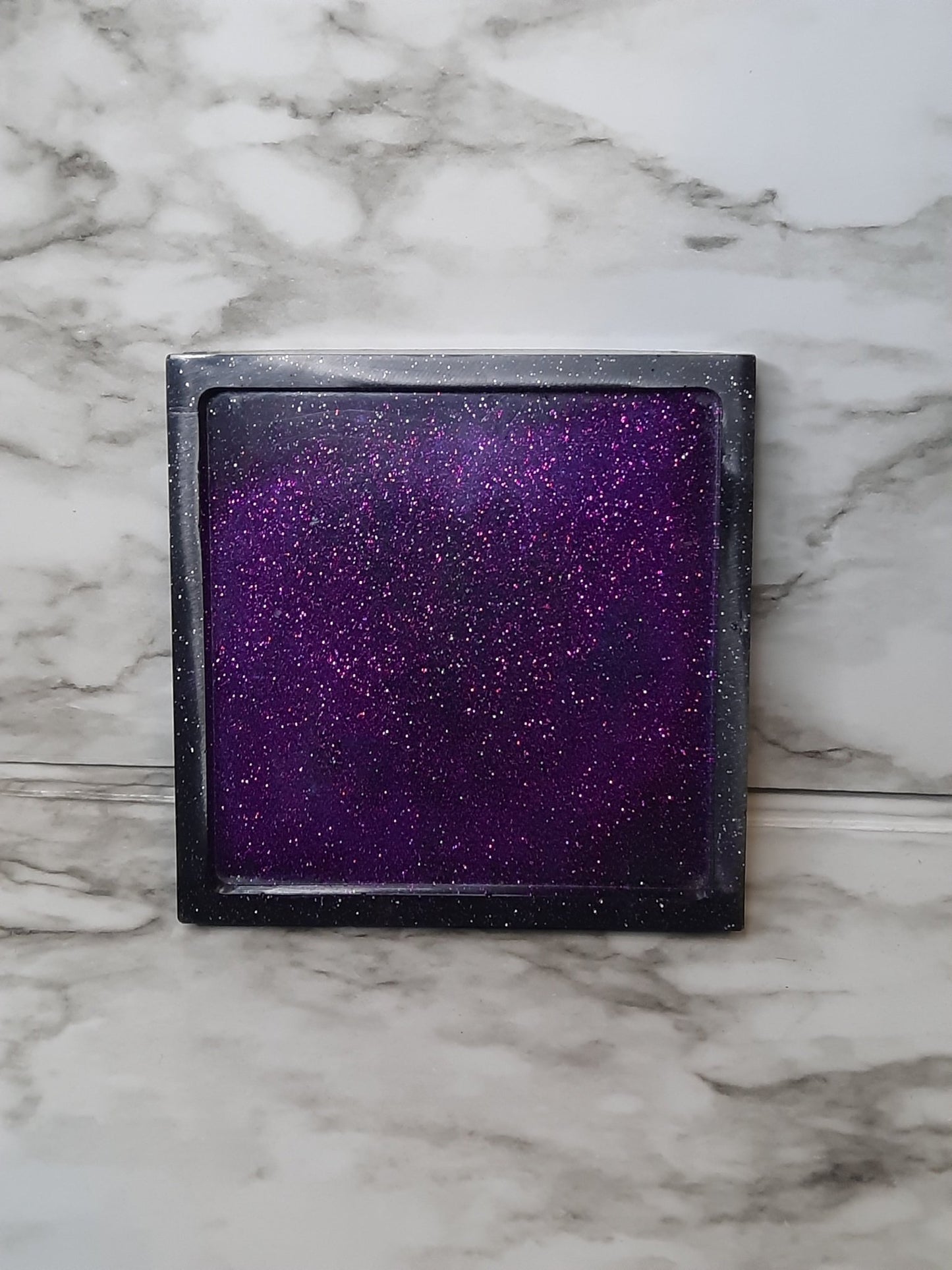 Black and Purple Coaster - Merlscreations