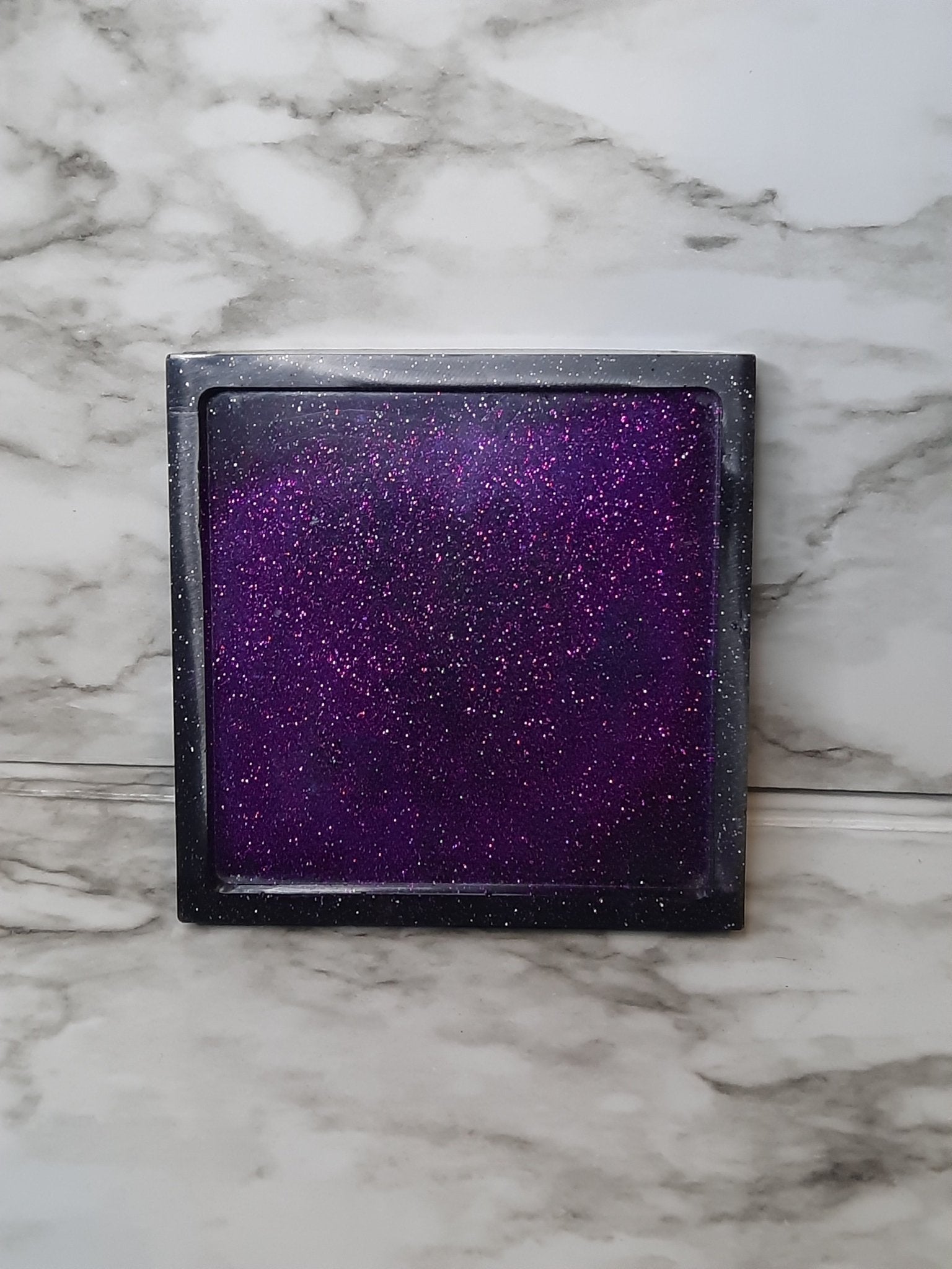 Black and Purple Coaster - Merlscreations