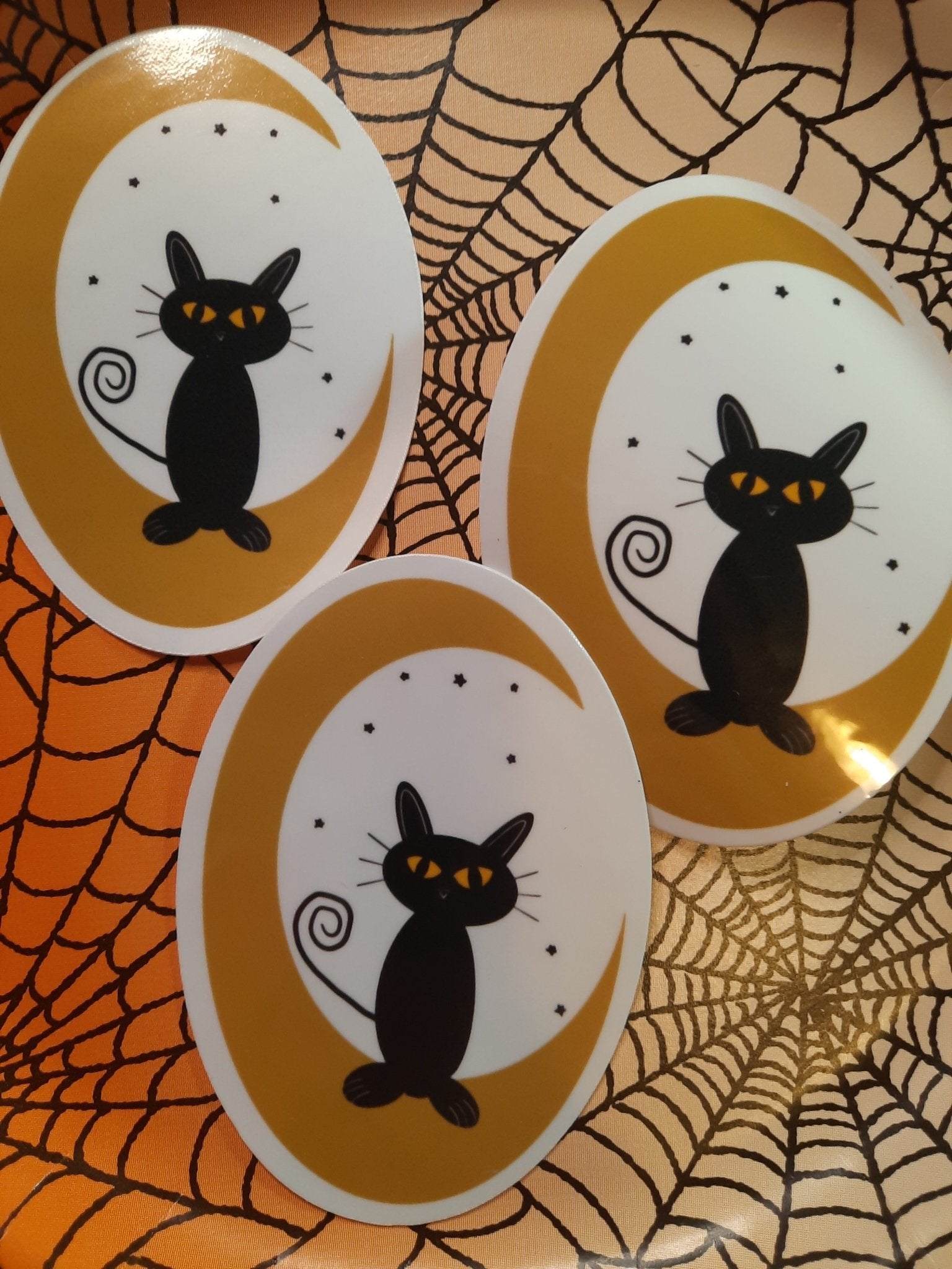 Black Cat Sticker - Merlscreations