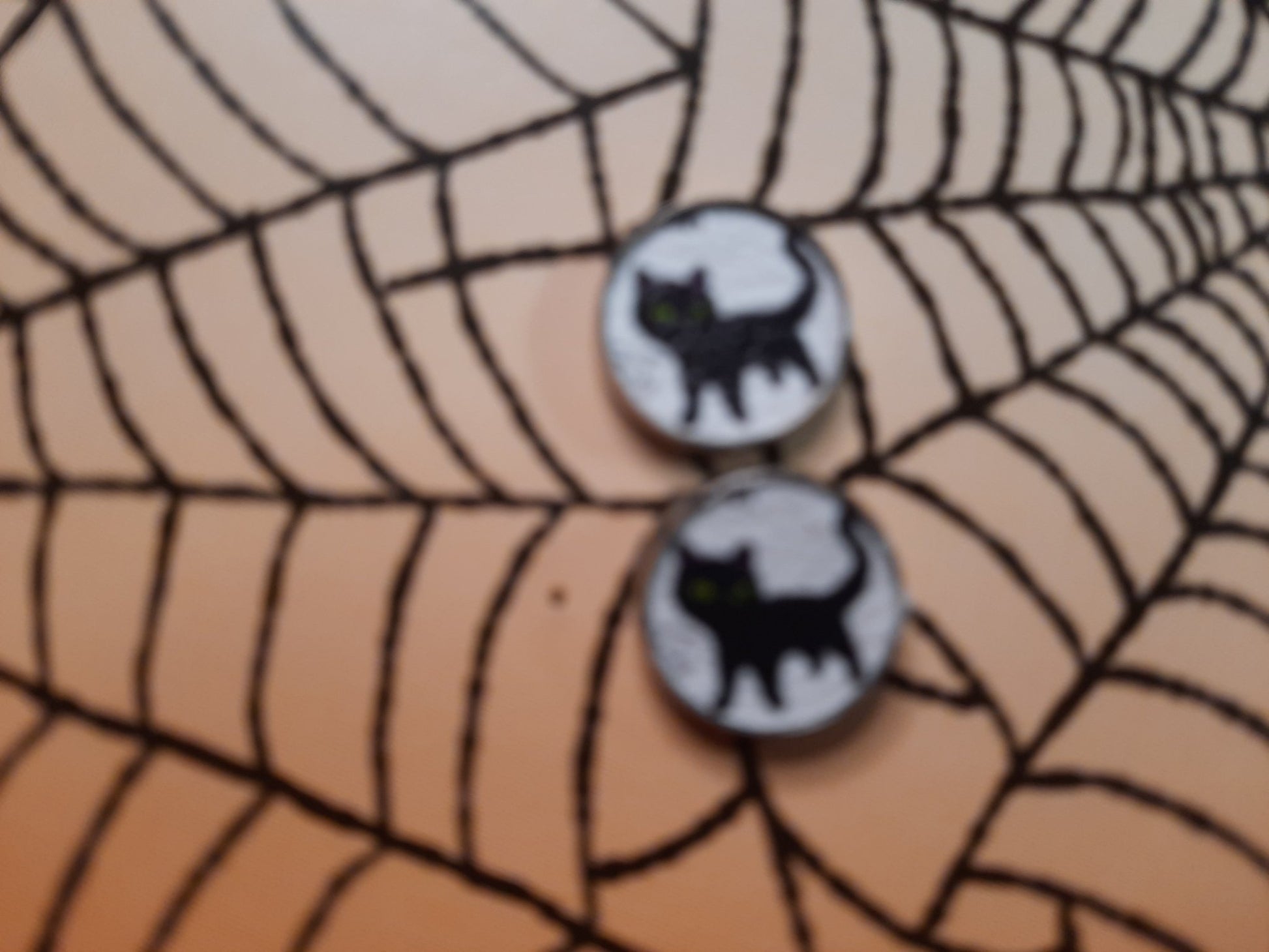 Black Cat Studs - Merlscreations