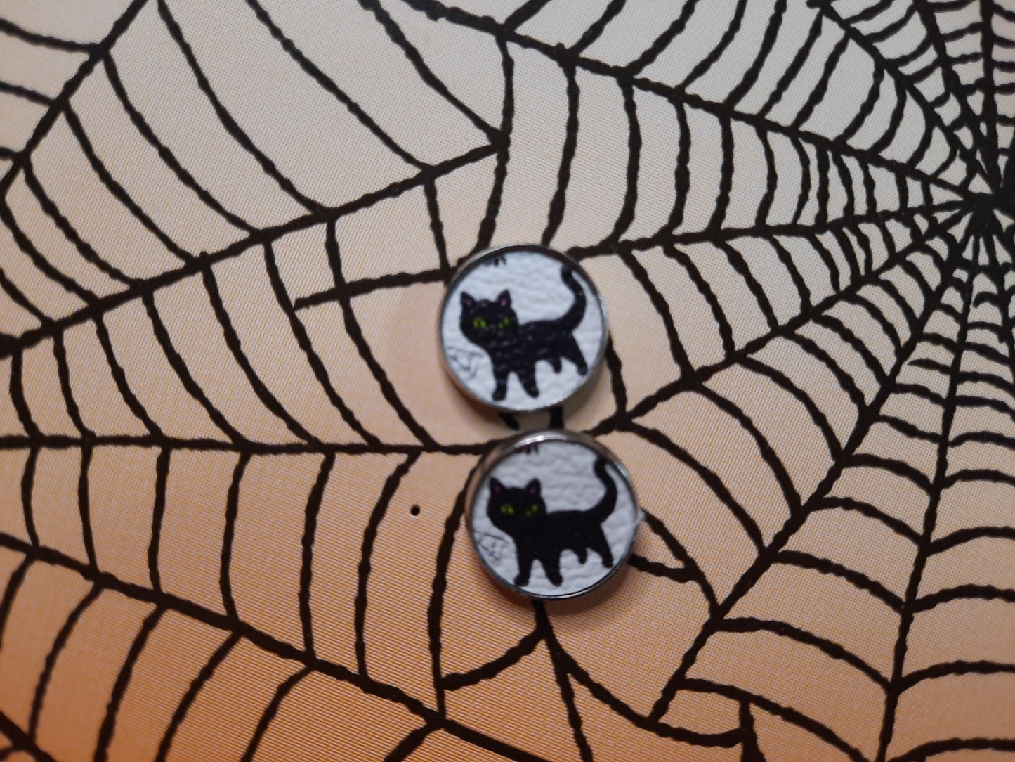 Black Cat Studs - Merlscreations