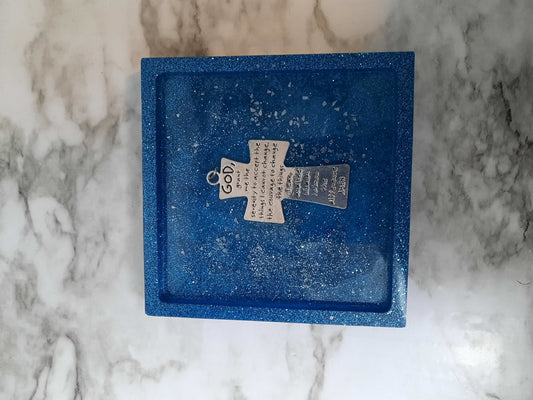 Blue Serenity Prayer Coaster - Merlscreations