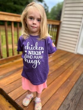 Chicken NUGS and MAMA HUGS T-shirt - Merlscreations