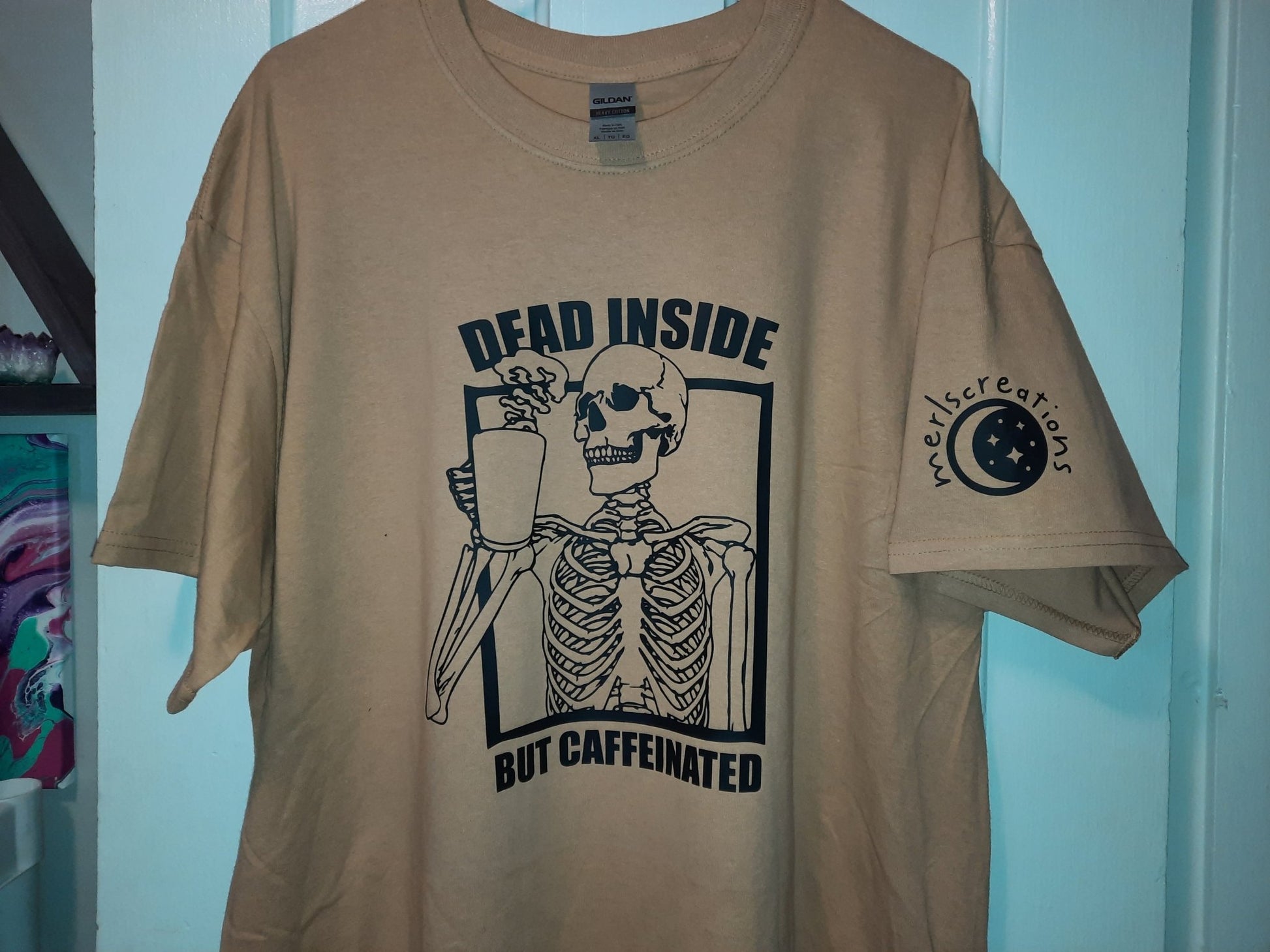 Dead Inside But Caffeinated Sweatshirts - Merlscreations