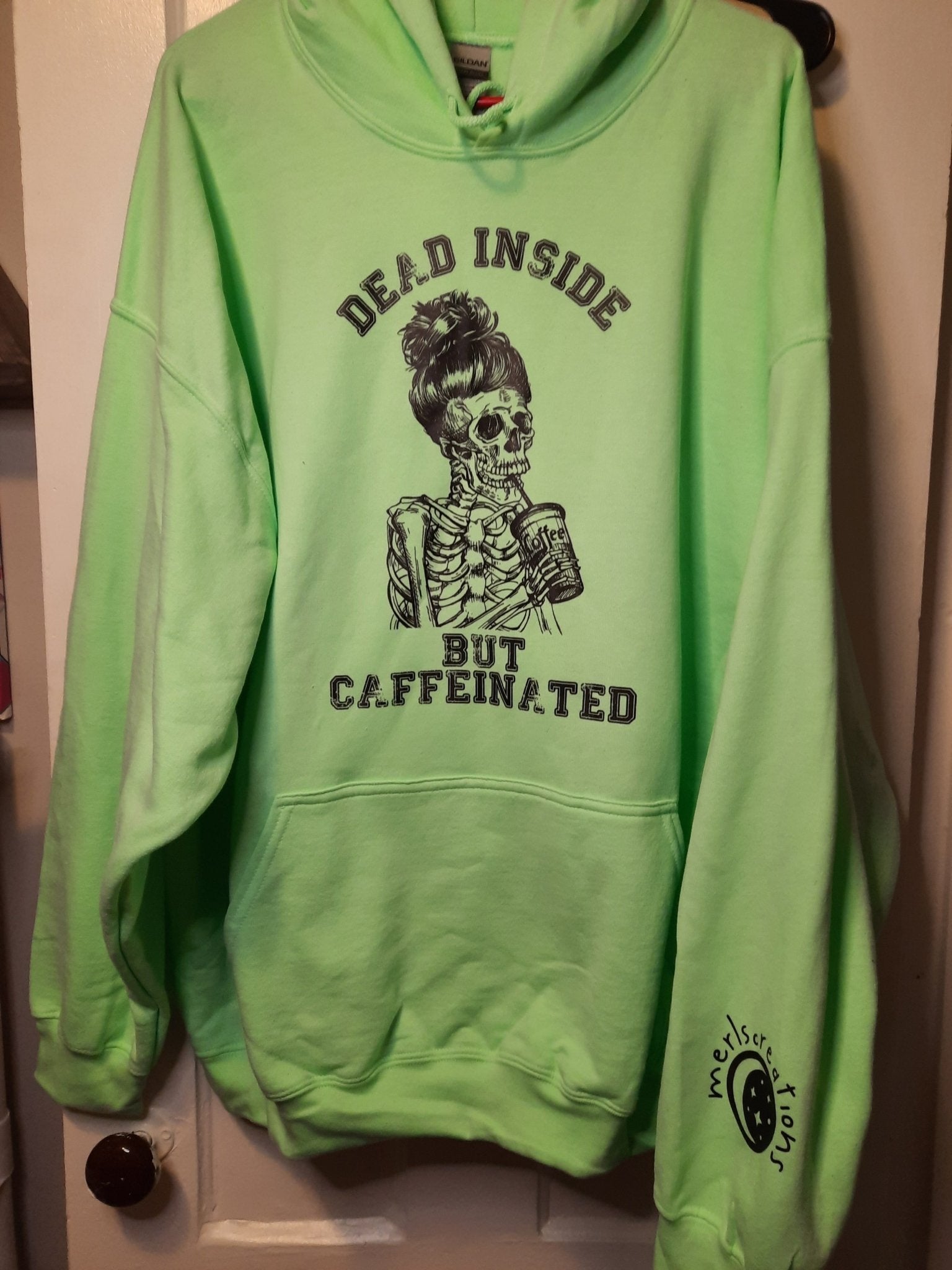 Dead Inside But Caffeinated Sweatshirts - Merlscreations