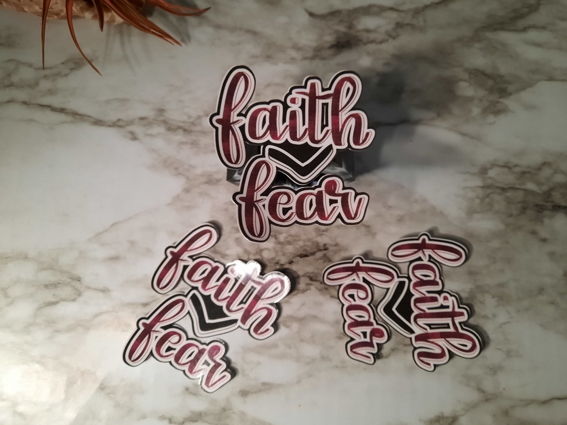 Faith Over Fear Stickers - Merlscreations
