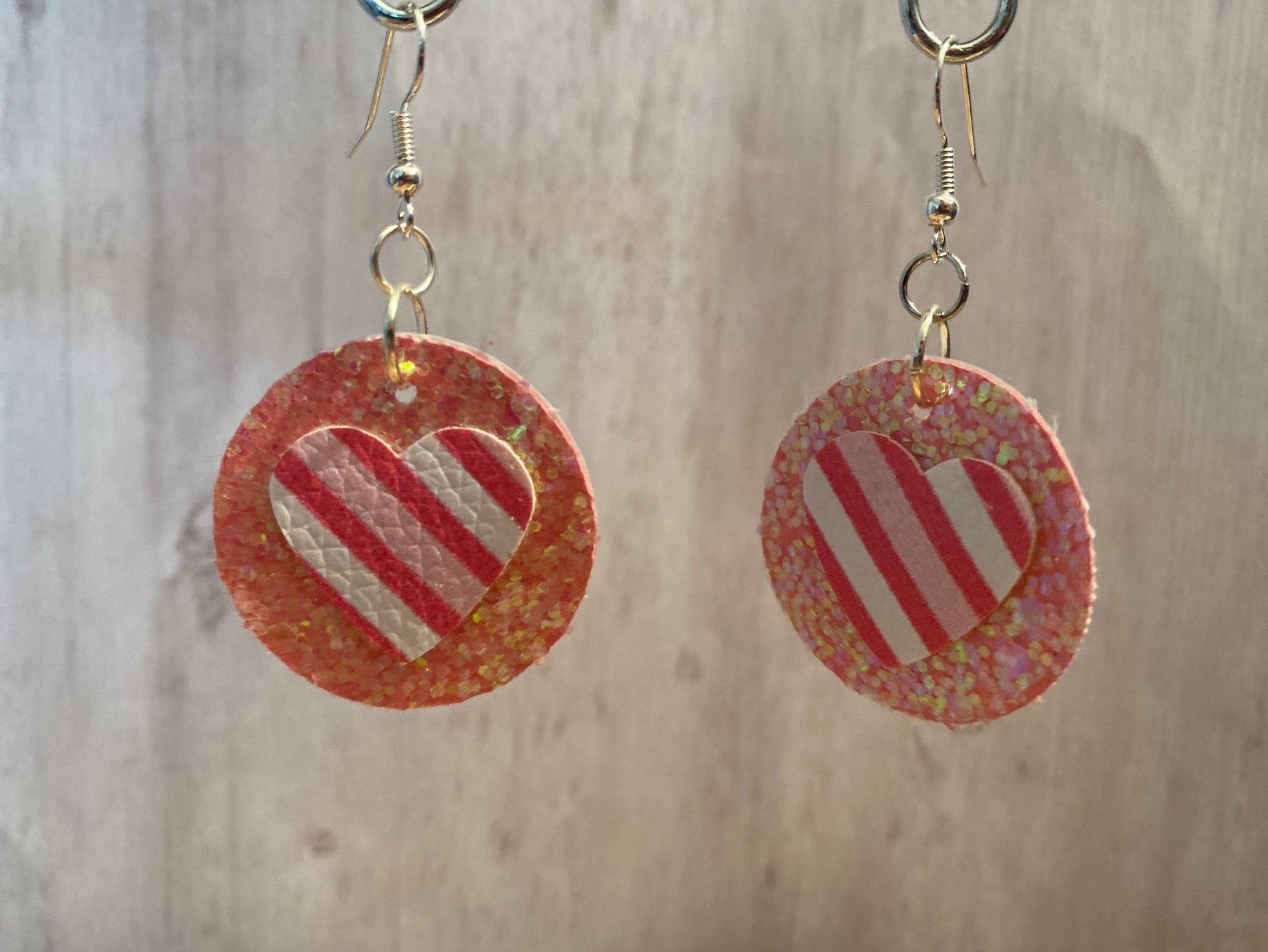 Glitter Heart Earring - Merlscreations