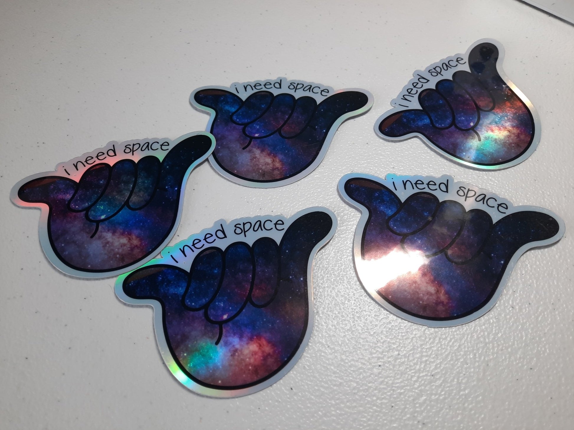 I Need Space Holographic Sticker - Merlscreations