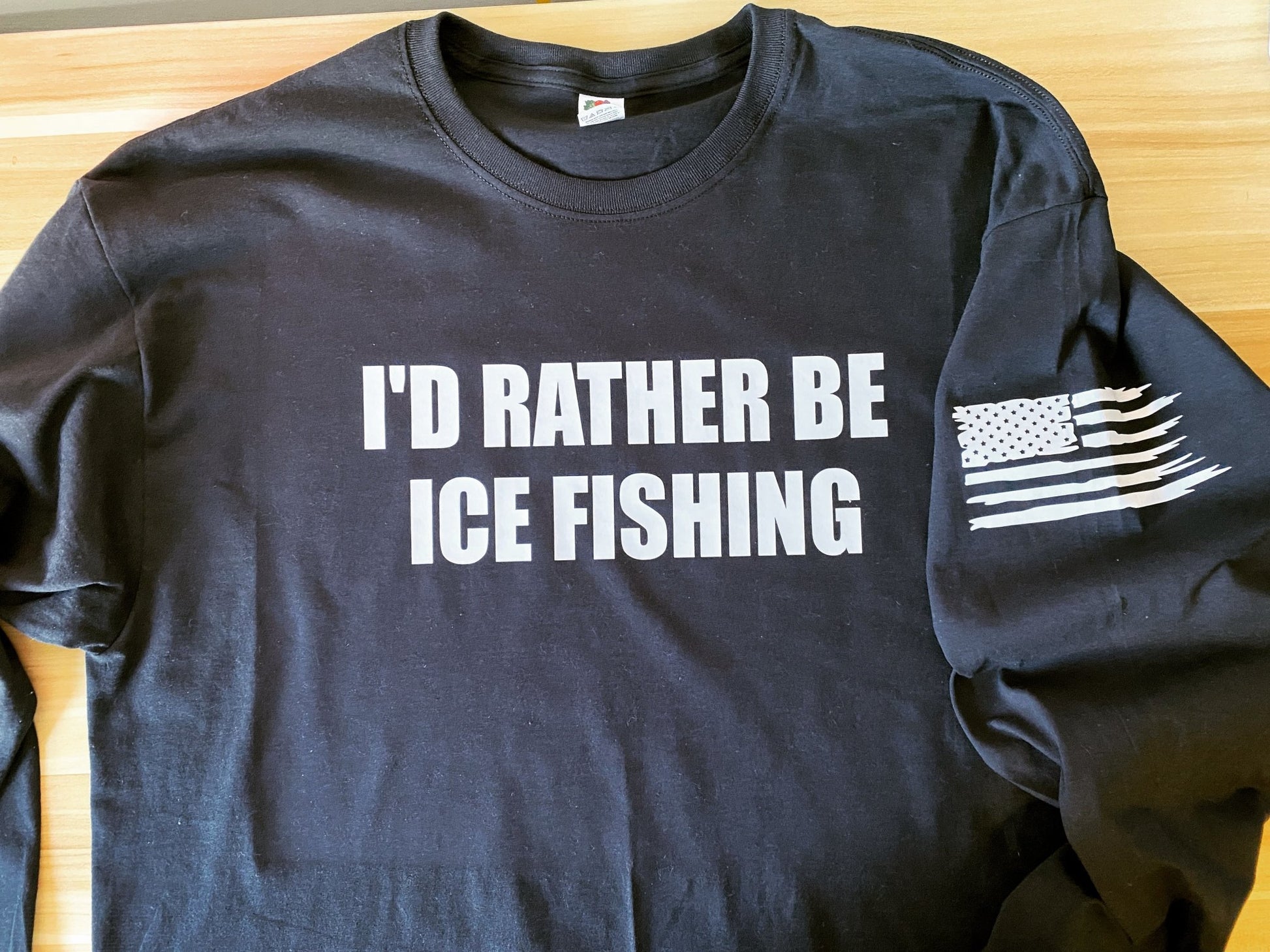 I’d rather be ice fishing longsleeve - Merlscreations