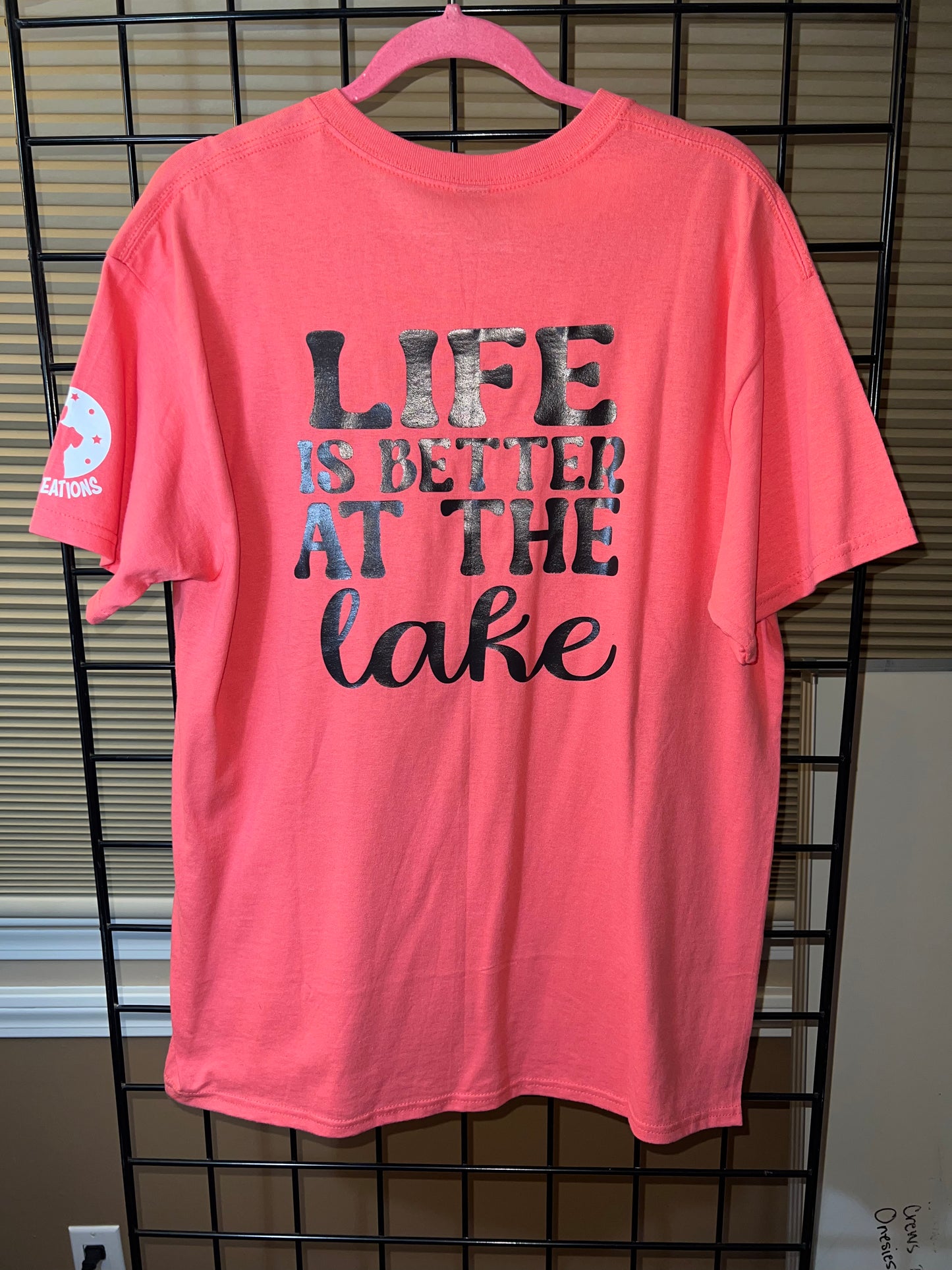 LARGE Life is better at the Lake - Coral