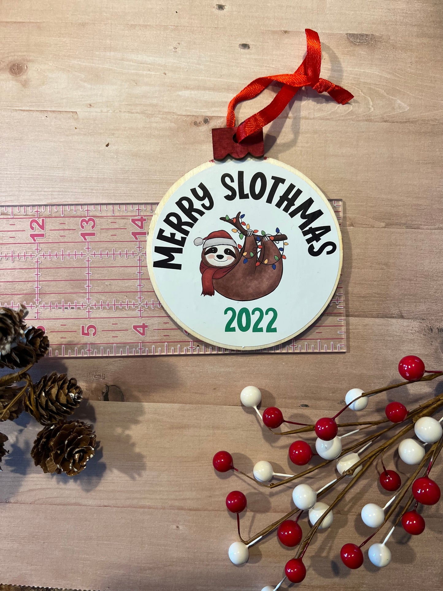 Merry Slothmas 2022 Christmas Ornament