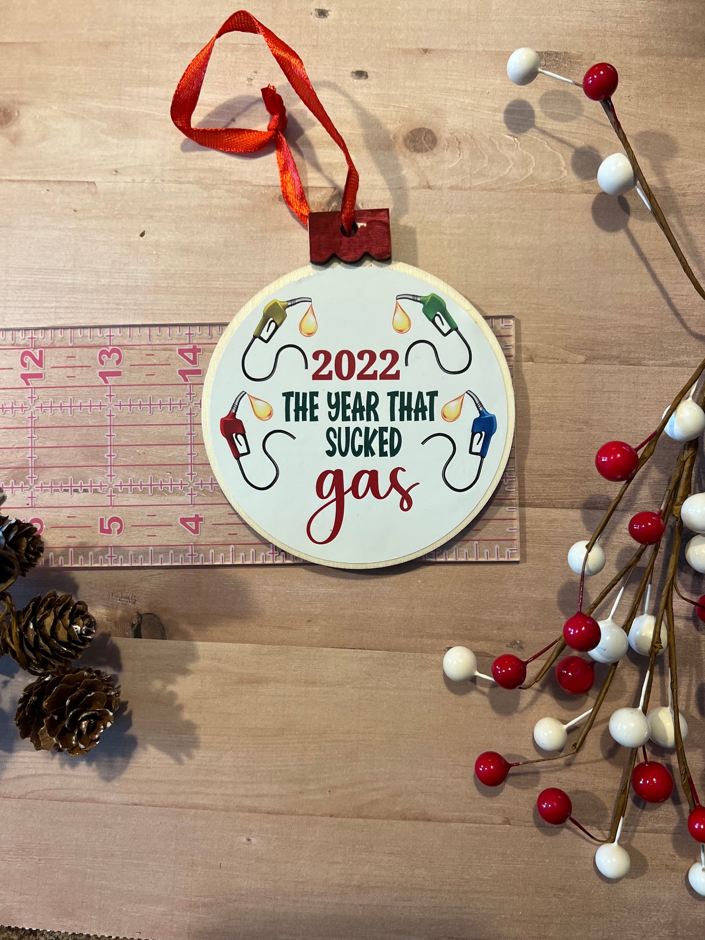 2022 The year that SUCKED GAS Christmas Ornament