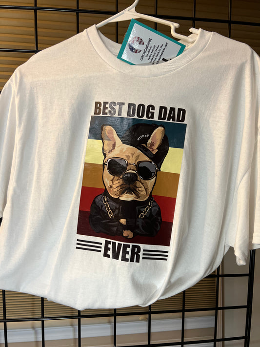 Large Best Dog Dad Ever T-shirt