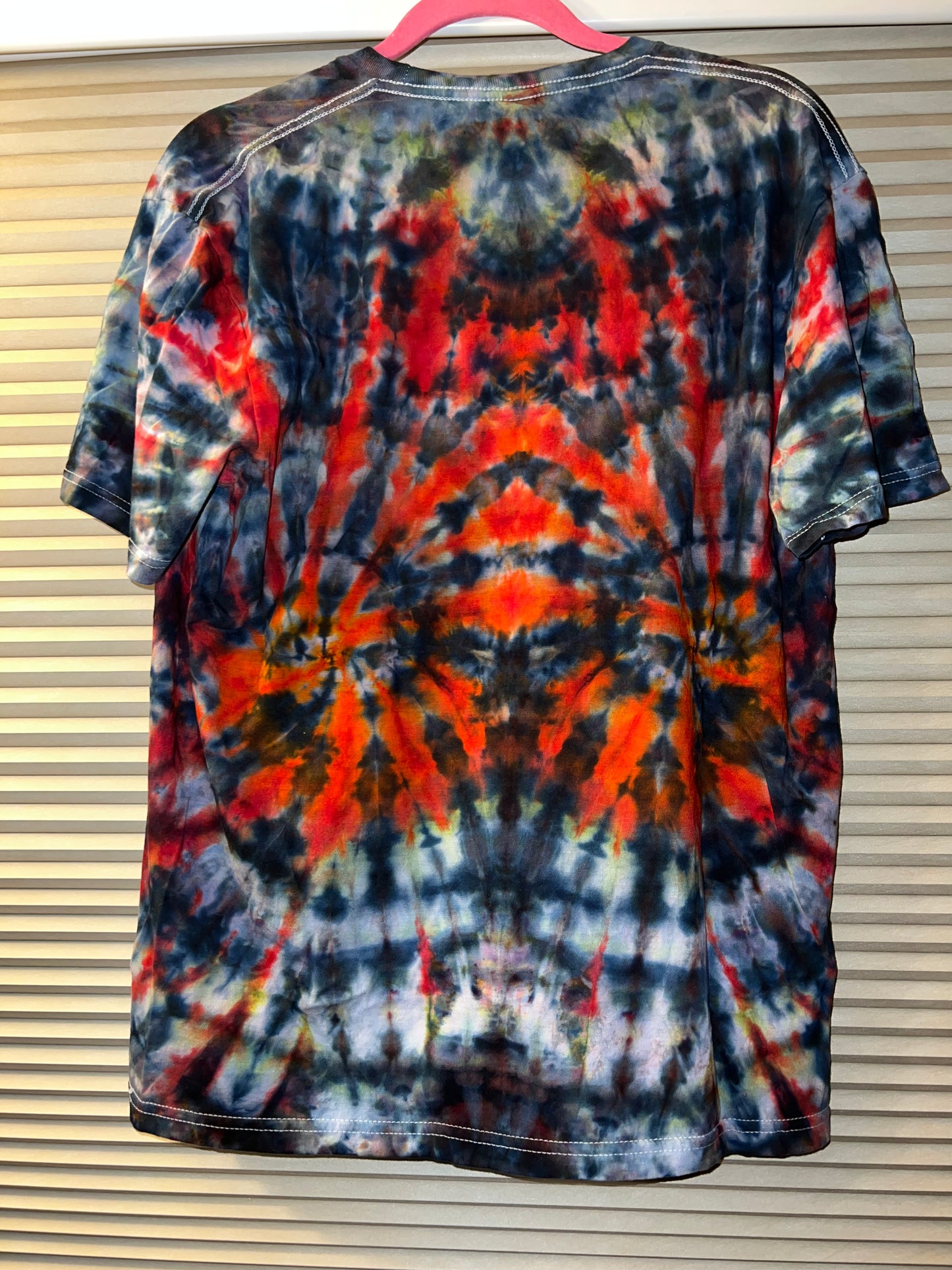 Large Red Orange and Blues T-shirt