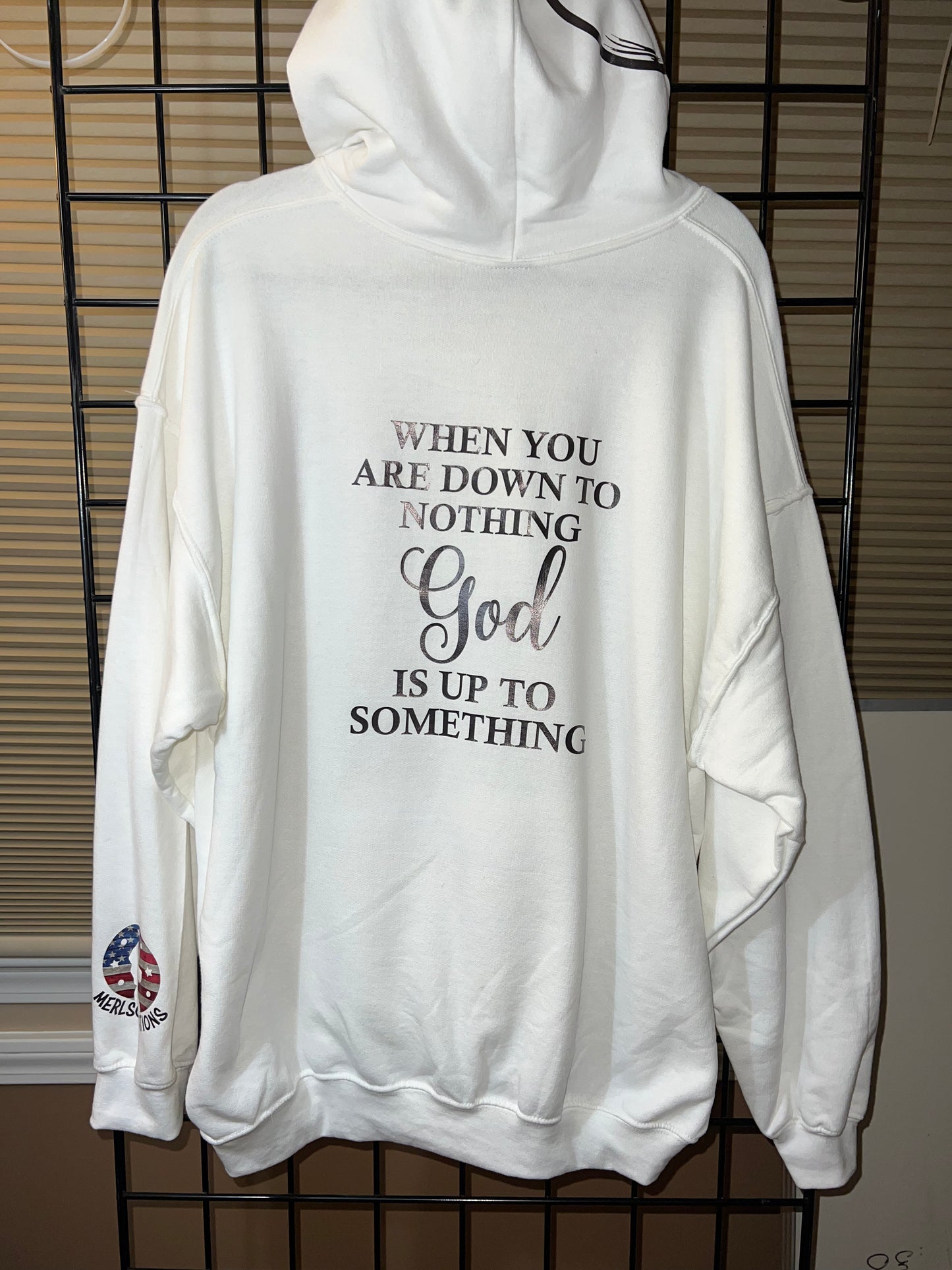 XL White Hoodie - GOD is up to something