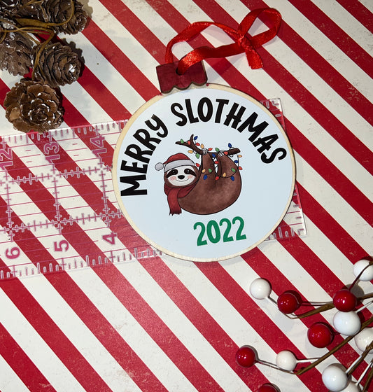Merry Slothmas 2022 Christmas Ornament