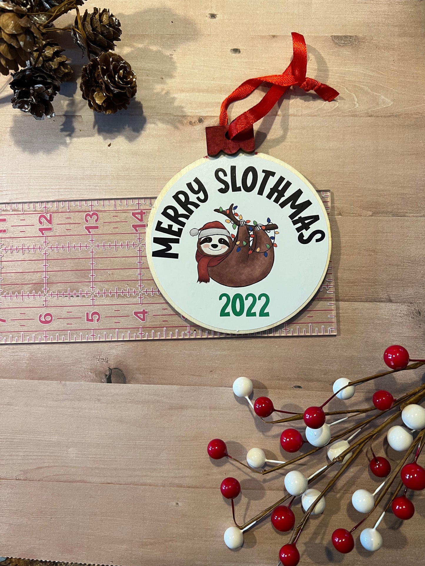 Merry Slothmas 2022 Christmas Ornament