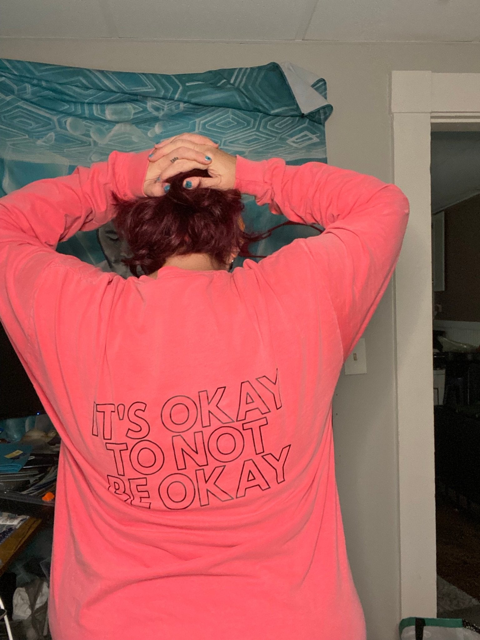 It’s OK to not be OK flower longsleeve - Merlscreations