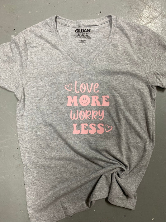 Love More Worry Less T-Shirt + Bundle - Merlscreations