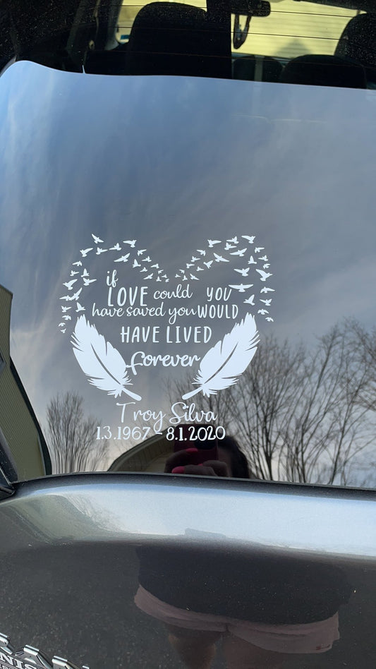 Memorial Decal - Car or other - Merlscreations