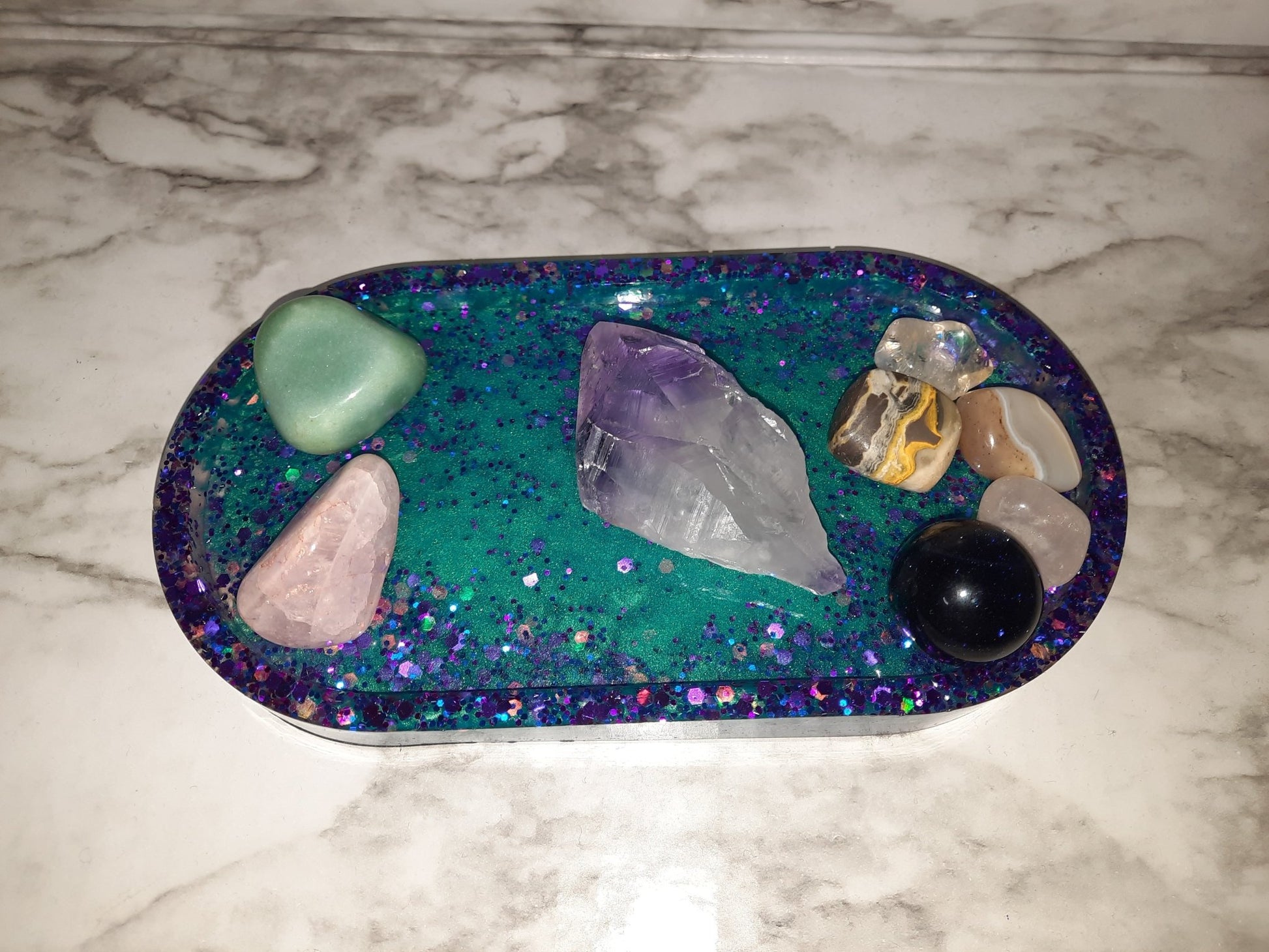 Mermaid style resin tray - Merlscreations