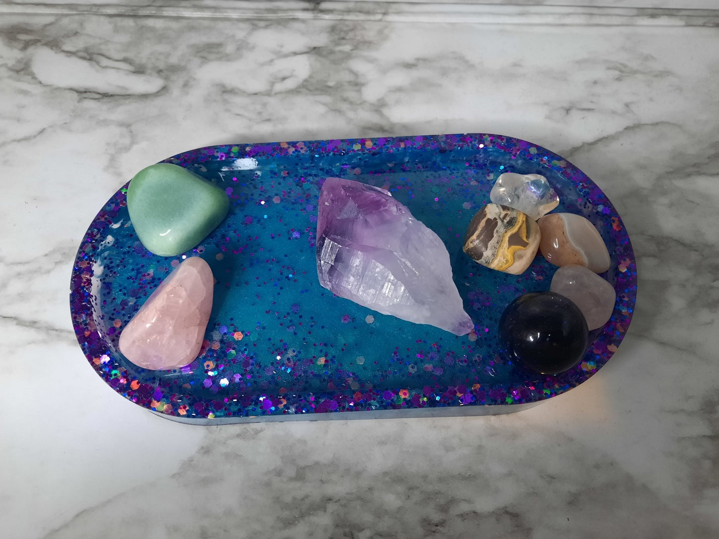 Mermaid style resin tray - Merlscreations