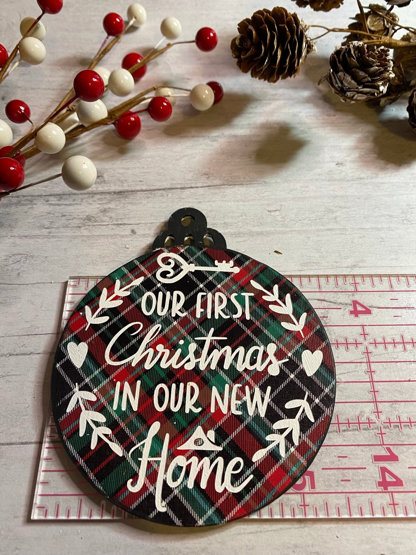 Our 1ST Christmas in our new home ornaments - Merlscreations