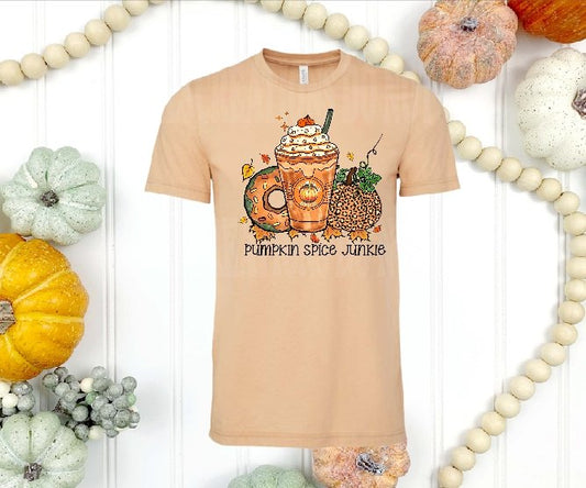 Pumpkin Spice Junkie T-shirt - Merlscreations