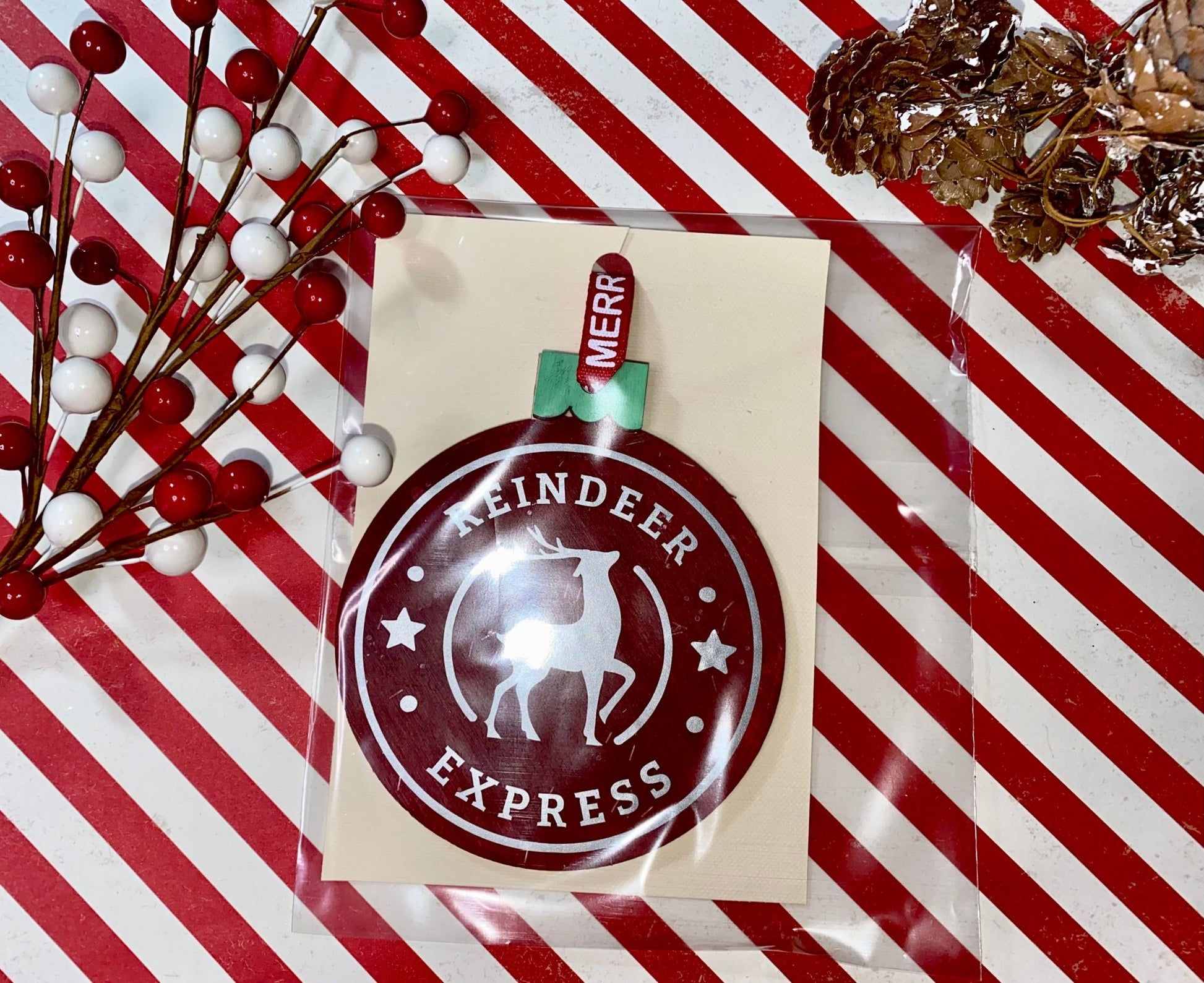 Reindeer Express Christmas Ornament - Merlscreations